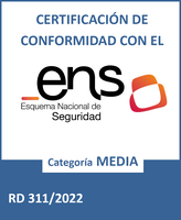 Ver Certificado Certificación de conformidad con el Esquema Nacional de Seguridad.